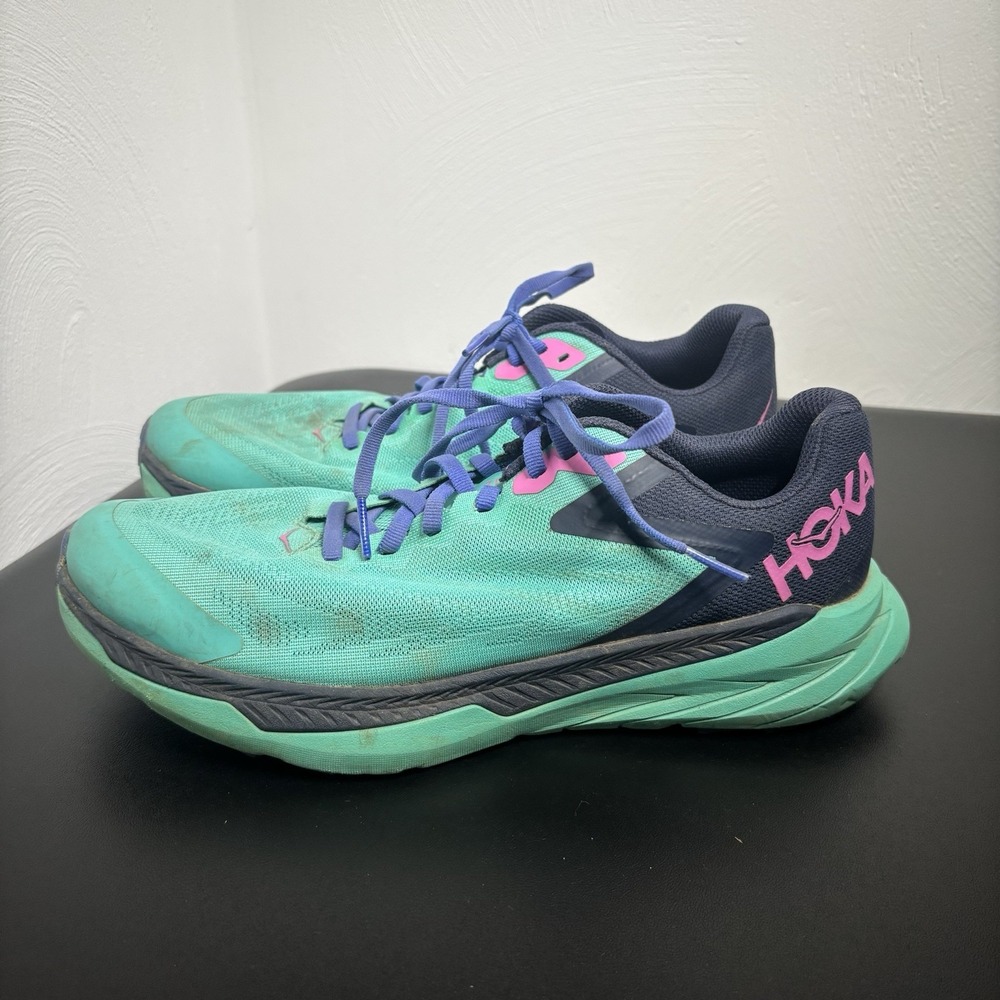 Size 8.5B - Hoka One One Zinal Trail Running Shoes Atlantis Outer Space Women's